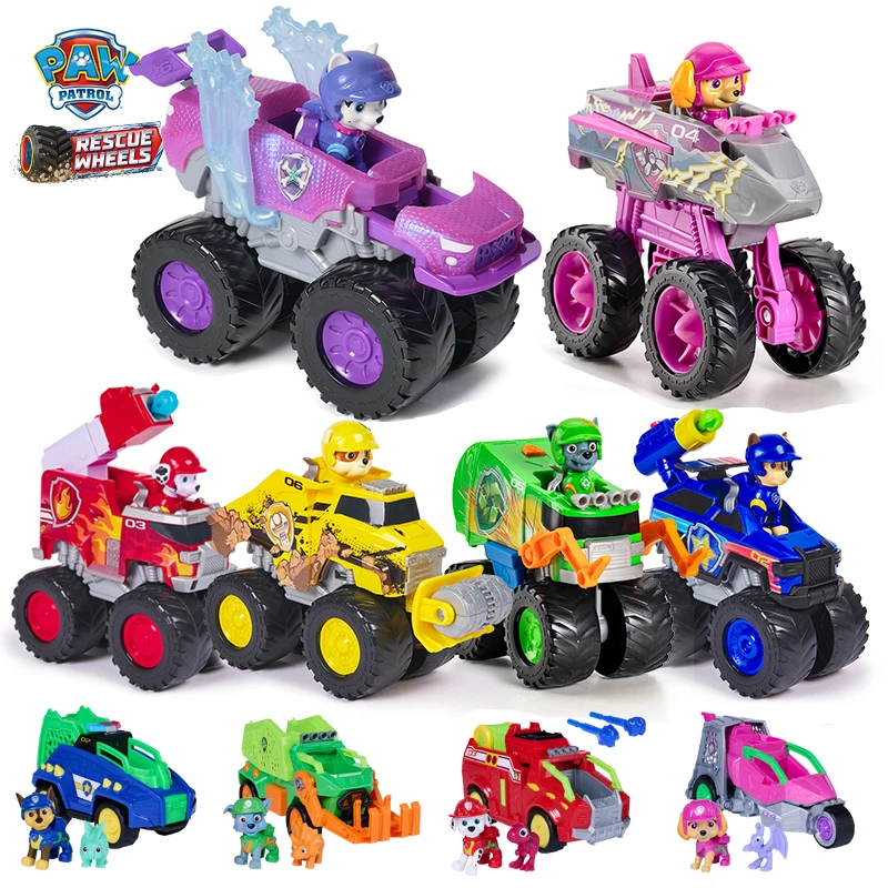 Original Paw Patrol Rescue Wheels Feuerrettung Big Movie 3 Dino-Rettungs-Actionfigur Spielzeug Patrulla Canina Spielzeug Puppen Kindergeschenk