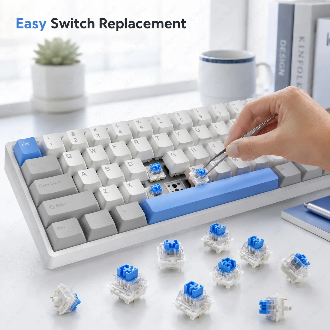 20/50/100pcs Keyboard Switch Keyboard Clicker Key 3 Pin Tactile Switch For Replacement Mechanical Keyboard Accessories