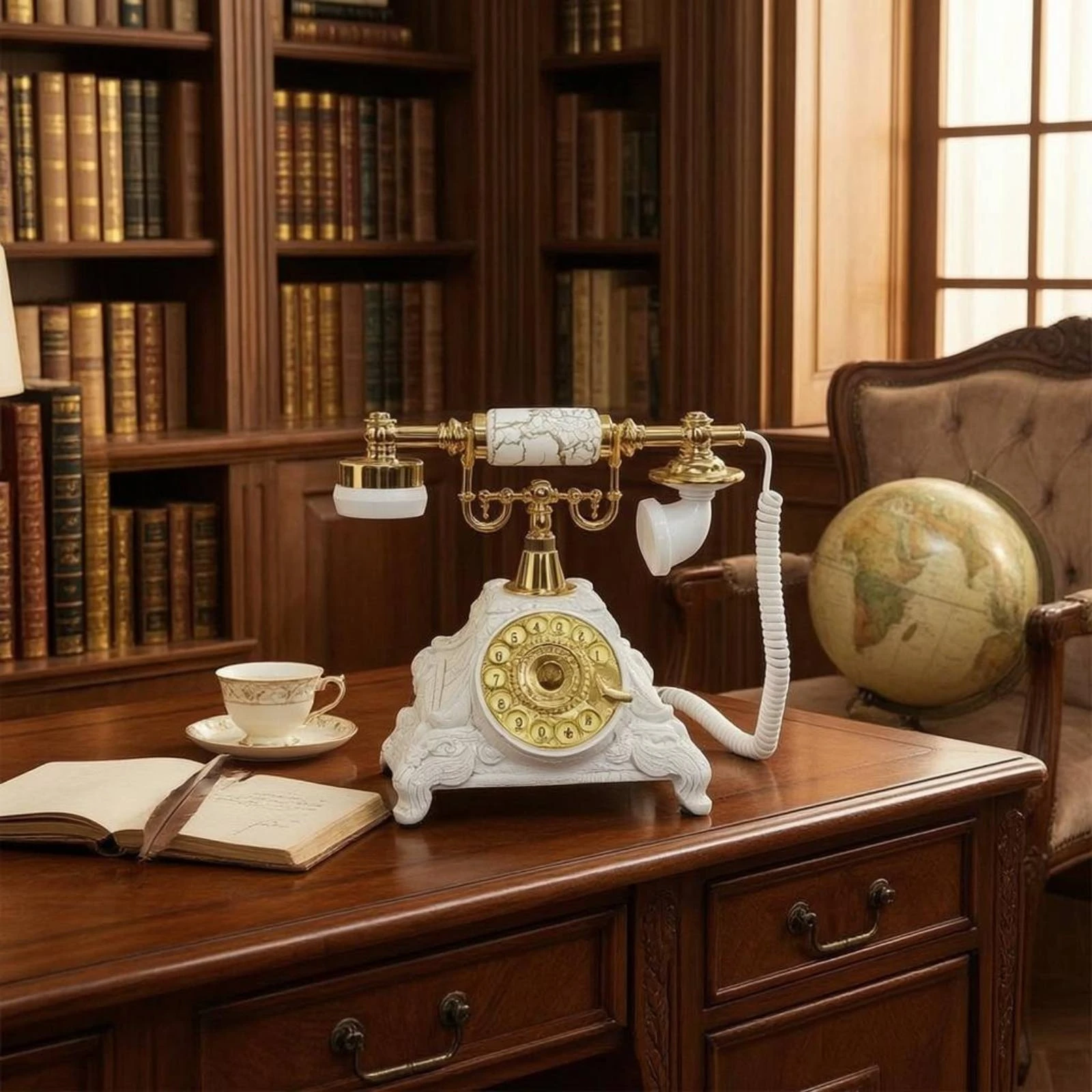 Vintage Tabletop Telephone No Batteries Needed Corded Rotary Telephone Rotary Phone