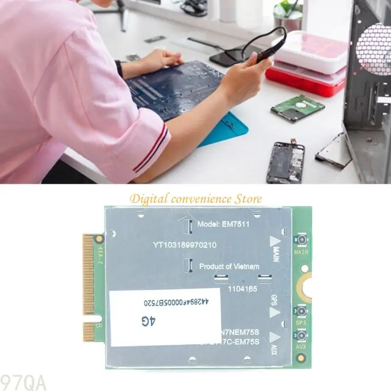 97QA EM7511 อุตสาหกรรม CAT12 4G LTE โมดูล 600MBPS ดาวน์โหลด 150MBPS อัปโหลดการบูตที่ปลอดภัยและการสนับสนุน EUICC IOTS