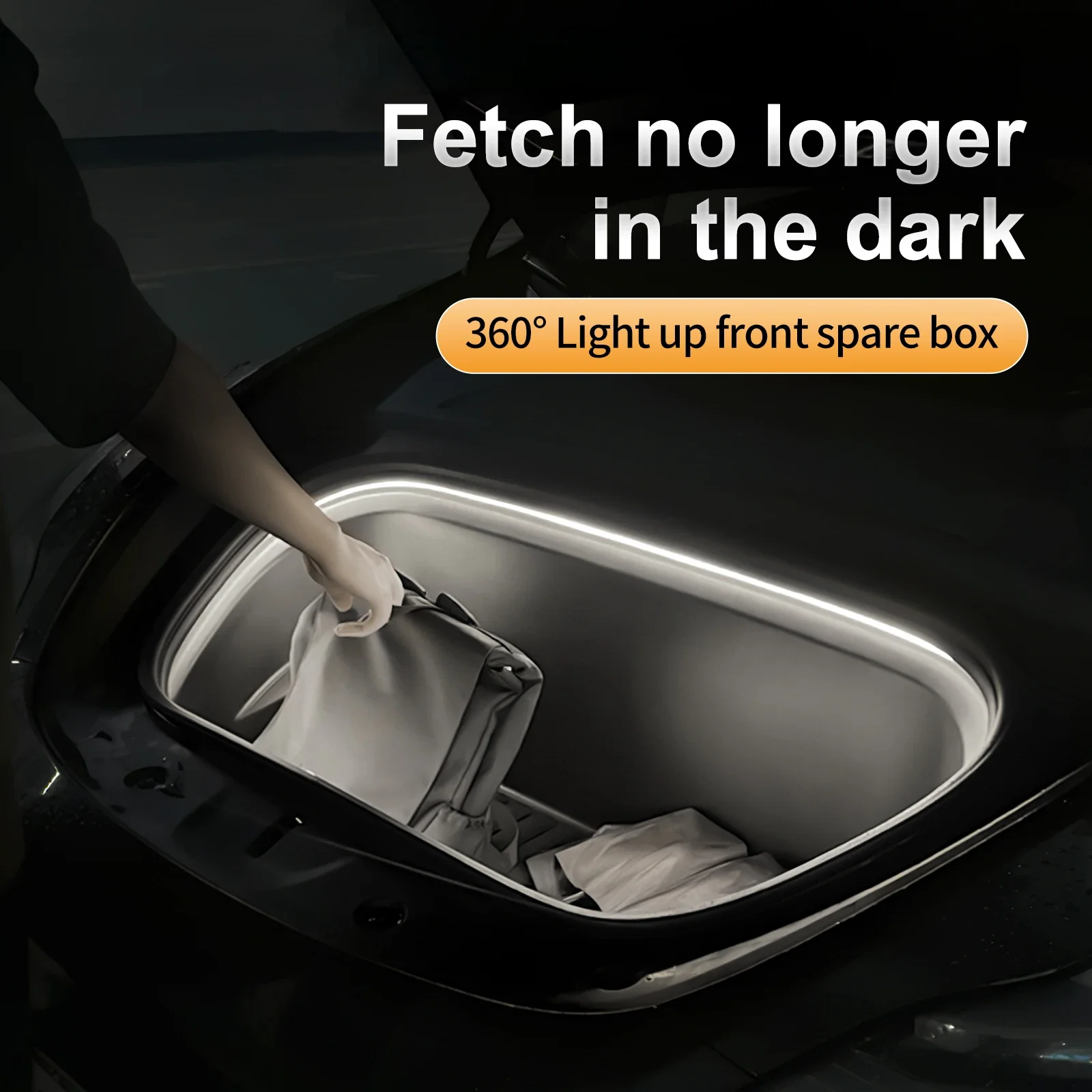 

Front Trunk RGB LED Light Strip for Tesla Model 3 Ambient Lamp Custom Decorative DIY Lighting Upgrade Kit Interior Accessories