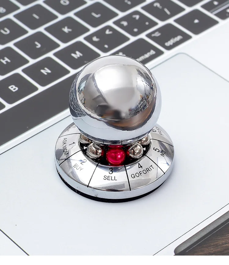 

Decision ball zinc alloy lucky ball rotating metal creative fate decision ornament crafts