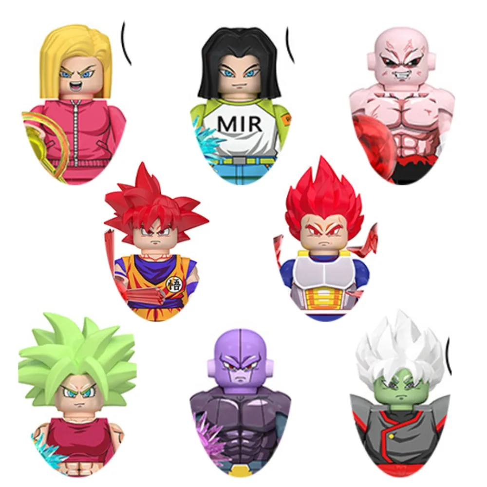 

Dragon Ball Anime Bricks Dolls Classic Popular Characters Son Goku Vegeta Android 18 17 Mini Assembly Action Figures Kids Gifts