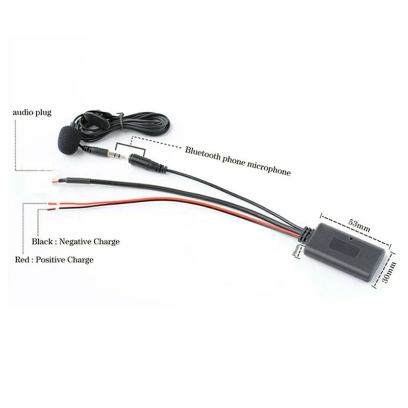 

Car Bluetooth 5.0 Aux Cable Microphone Handsfree Mobile Phone Free Calling Adapter For Benz Smart Fortwo 450