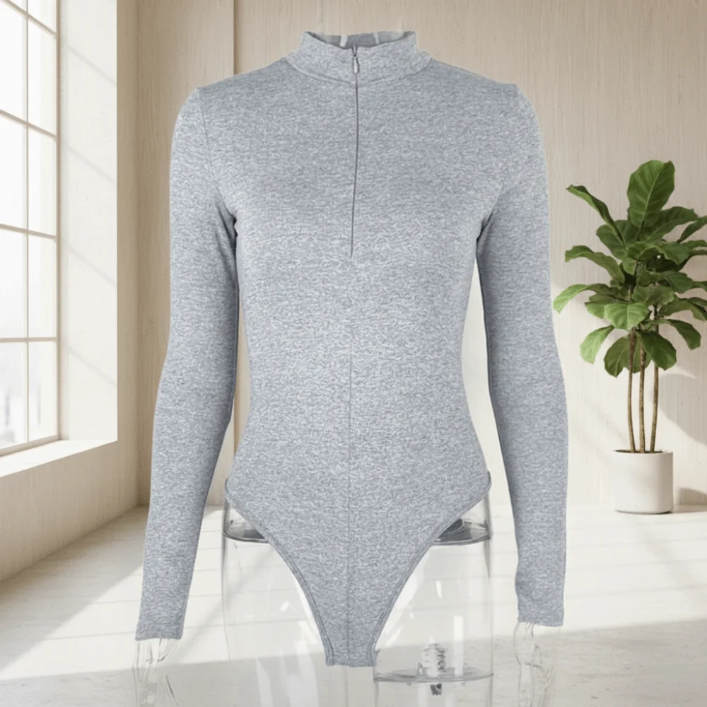 

Underwear Slim Fit Shapewear Zipper Long Sleeve Seamless Bodysuits Bottoming Shirt Stand Collar Slimmer Body Shapers Ladies