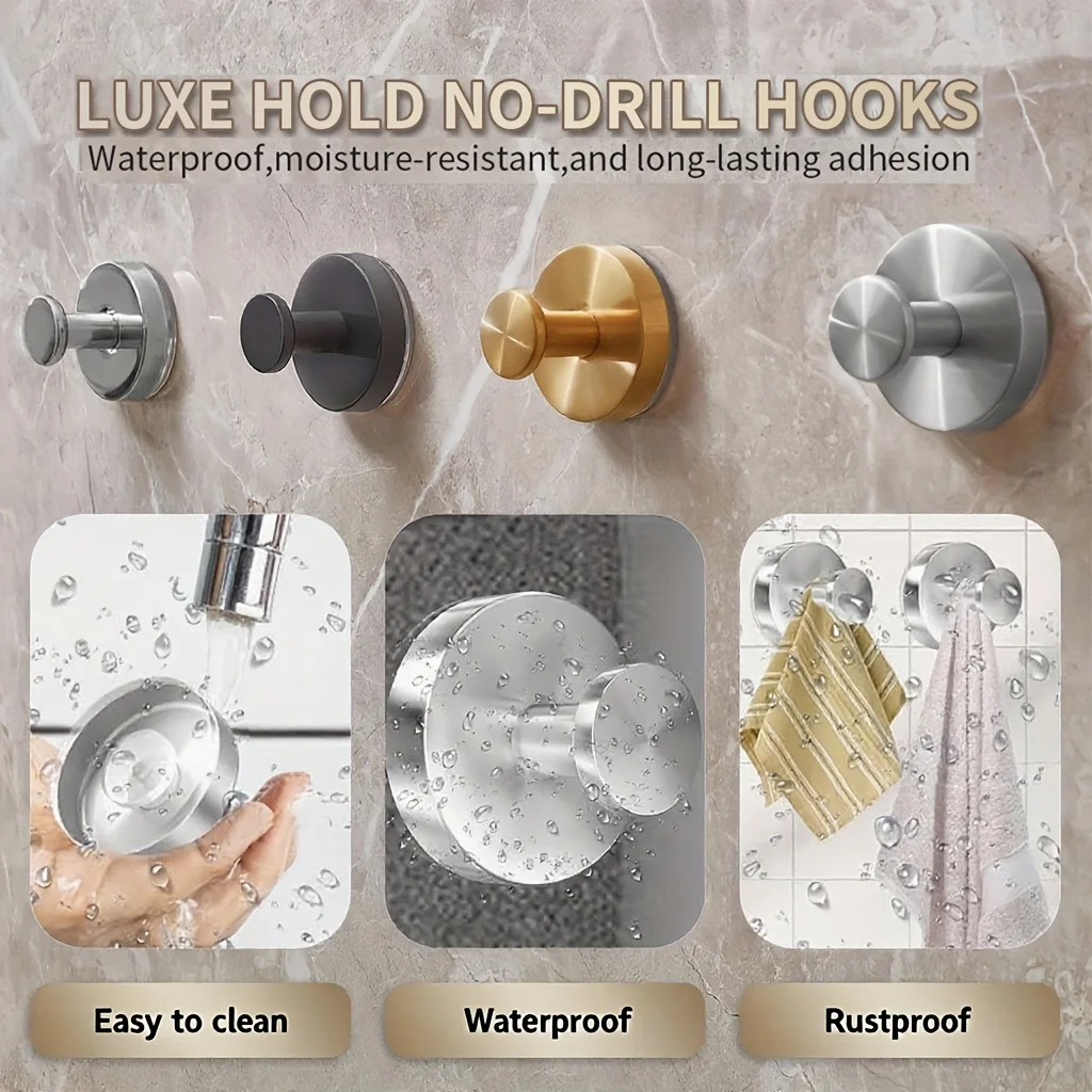 6/1PC Stainless Steel Suction Cup Hooks Punch-free Wall Mounted Hook Hanging Towel Holder Bathroom Kitchen Vacuum Suction Cup view 5