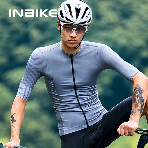 Imagen 2 del producto INBIKE-Camiseta de manga corta para bicicleta de montaña para hombre, ropa deportiva para ciclismo de carretera, verano