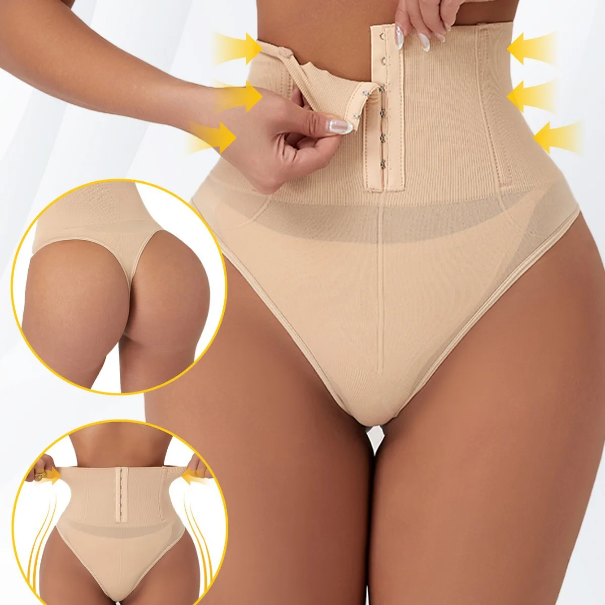 Women Seamless High Waist Waist Cincher Panty Briefs Strong Compression Faja Shaperwear Tummy Control Body Shaper Belly Shaping