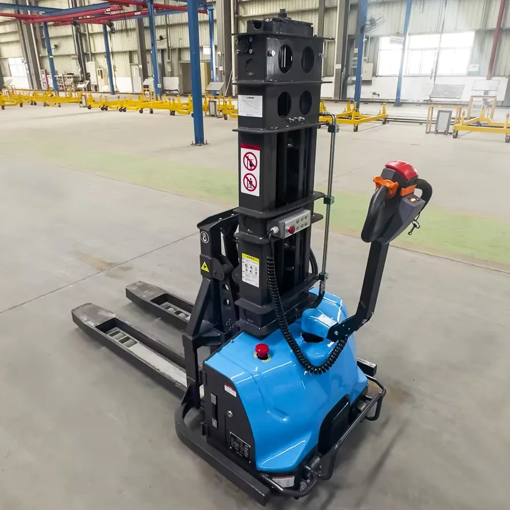 

lifting stacker 0.5 ton 1 ton 500 kg 1000 kg semi electric full electric self loading forklift with single mast