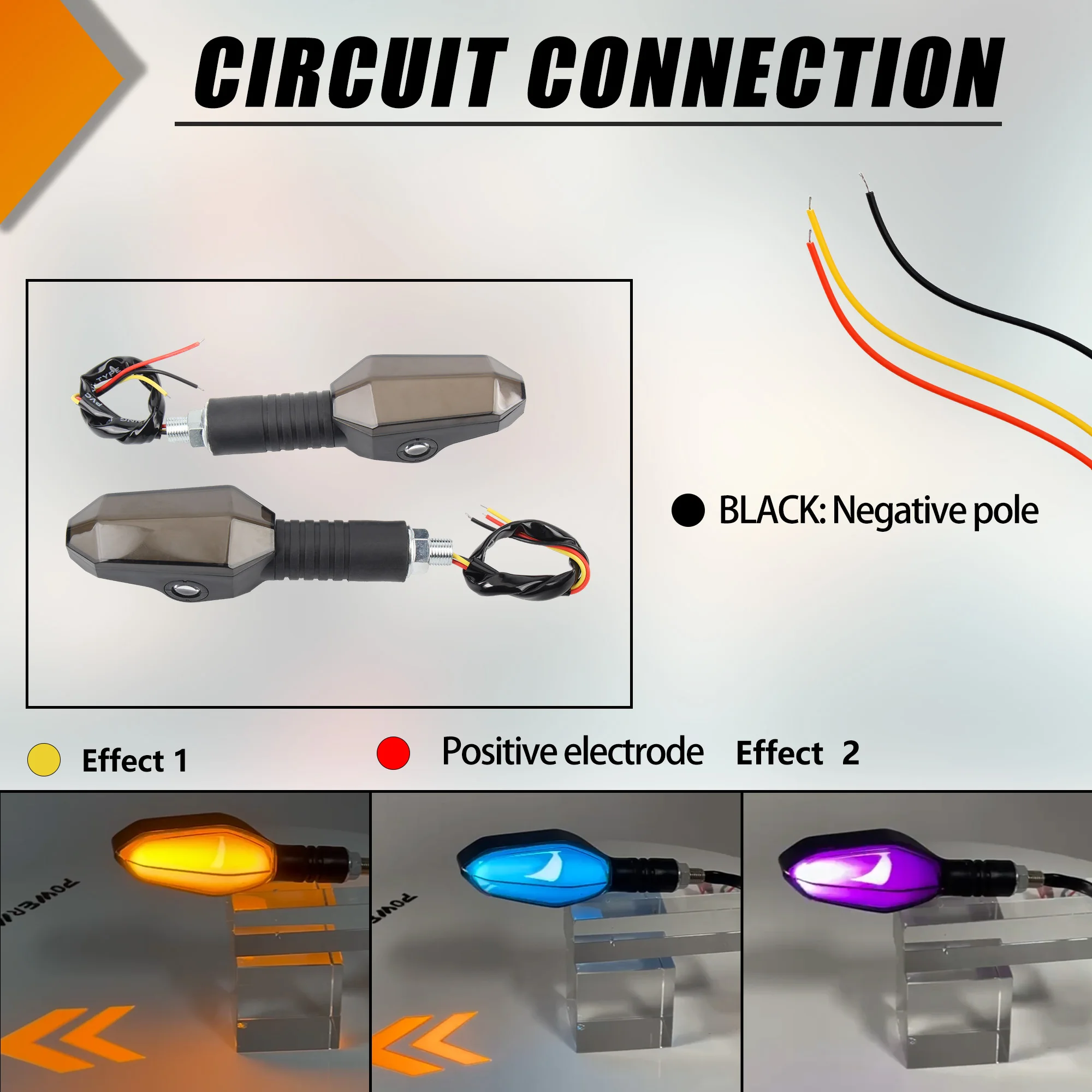 2 قطعة LED دراجة نارية بدوره أضواء الإشارة اللون مصباح إسقاط أضواء تحذير مقاوم للماء لسيارات BMW ياماها هوندا كاواساكي سوزوكي