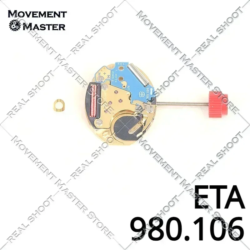 

New Original Swiss V8 Movement ETA 980.106 980106 Quartz Movement Watch Movement Repair Replacement Parts