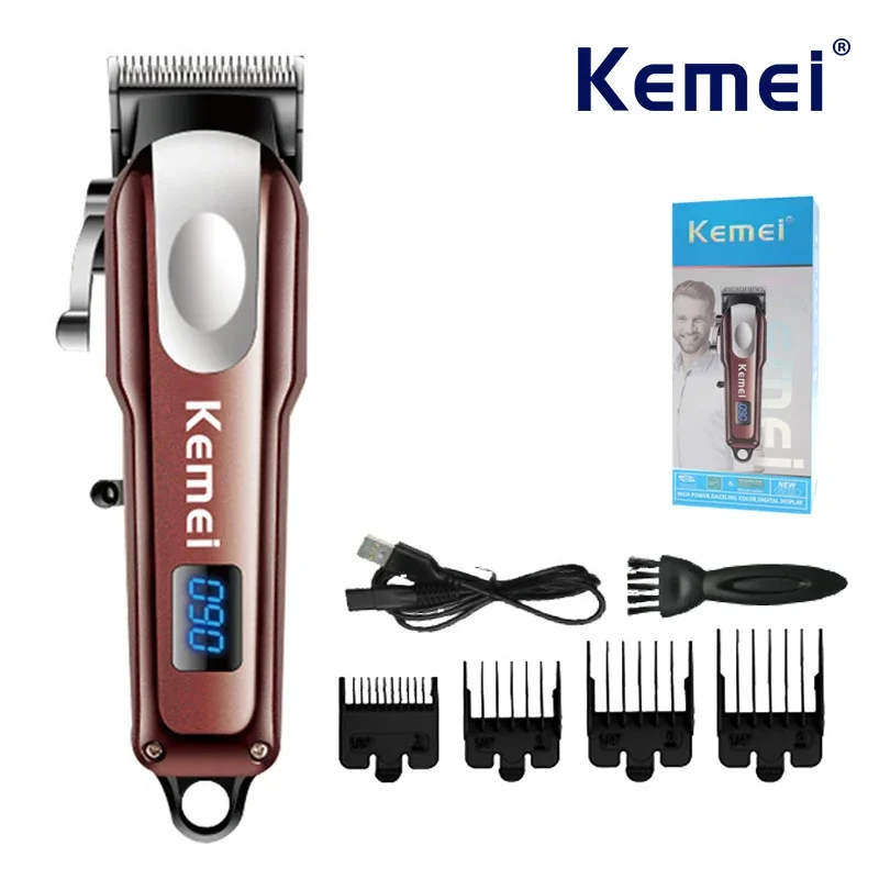 Professional Hair Cutting Machine Kemei KM-233 for Man - Mini Portable, Digital Display, High Power