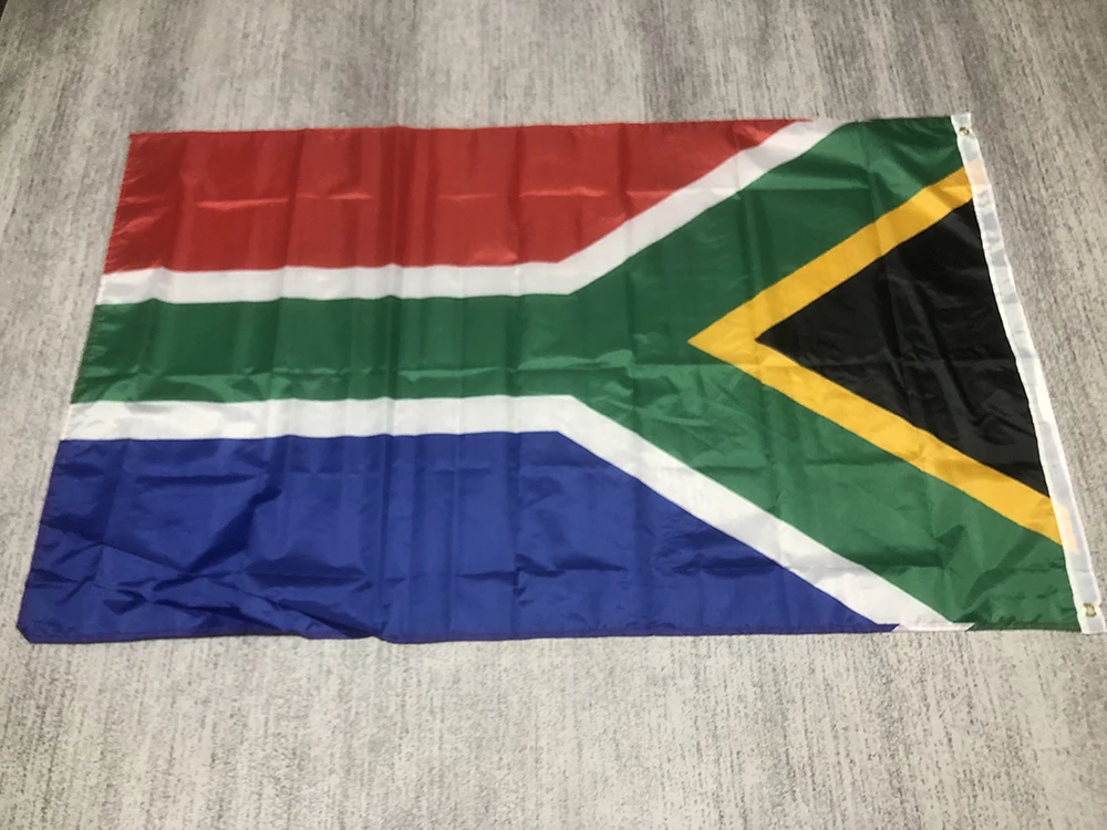 south Africa flag 90X150cm double penetration polyester hanging banner ZA RSA SA South Africa Flag for indoor outdoor decoration