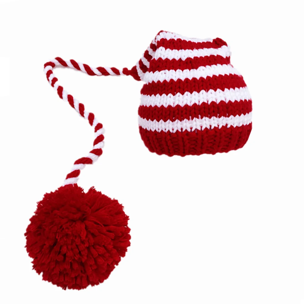 

Adorable Newborn Photography Hat Long Tail Baby Props Infants Costumes Soft Crochet Cape Cotton One Size Fits 0 2 Months Boys