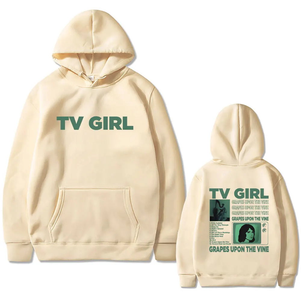 Tv menina uvas sobre a videira moletom com capuz saída francesa pulôver amantes rock hoodies que realmente se importa moletom de manga longa de grandes dimensões