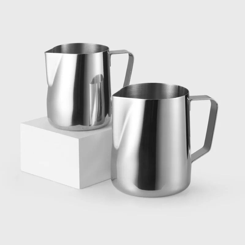 100ml 150ml 200ml Stainless Steel Milk Pull Flower Pitcher Steam Coffee Barista Craft Latte Coffee Milk Cream Cup Frothing Jug