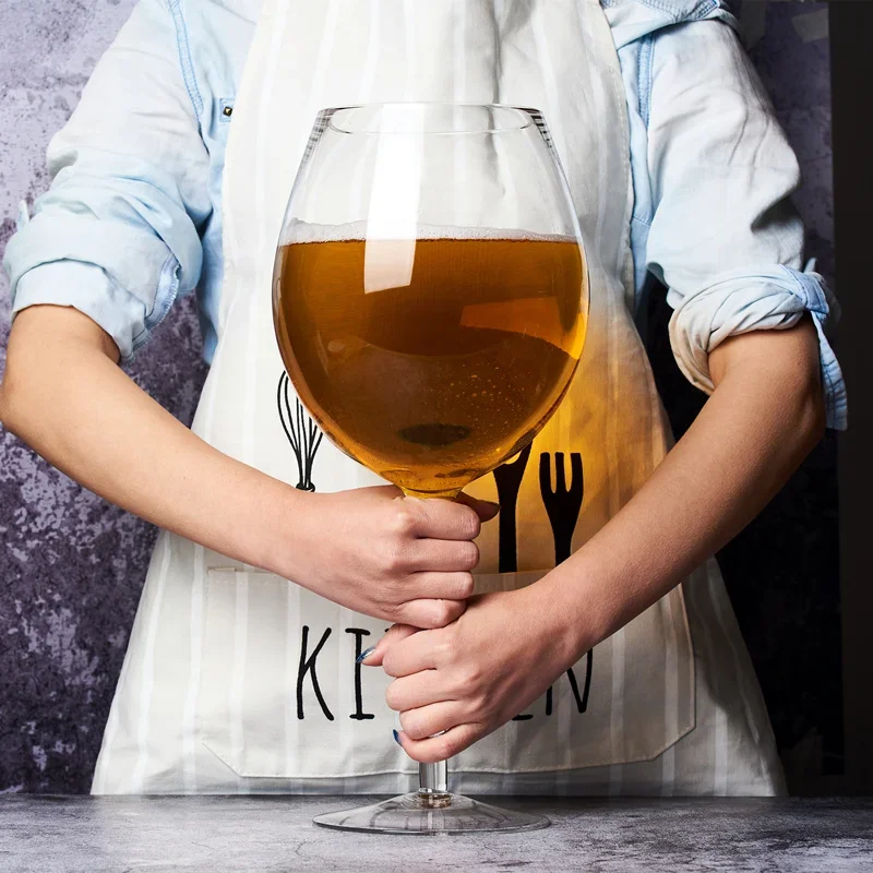 Extra Large 3000ML 106 Oz Giant Wine Glass And Beer Mug Combo for Whiskey Parties Birthdays Weddings - Liquor Glass