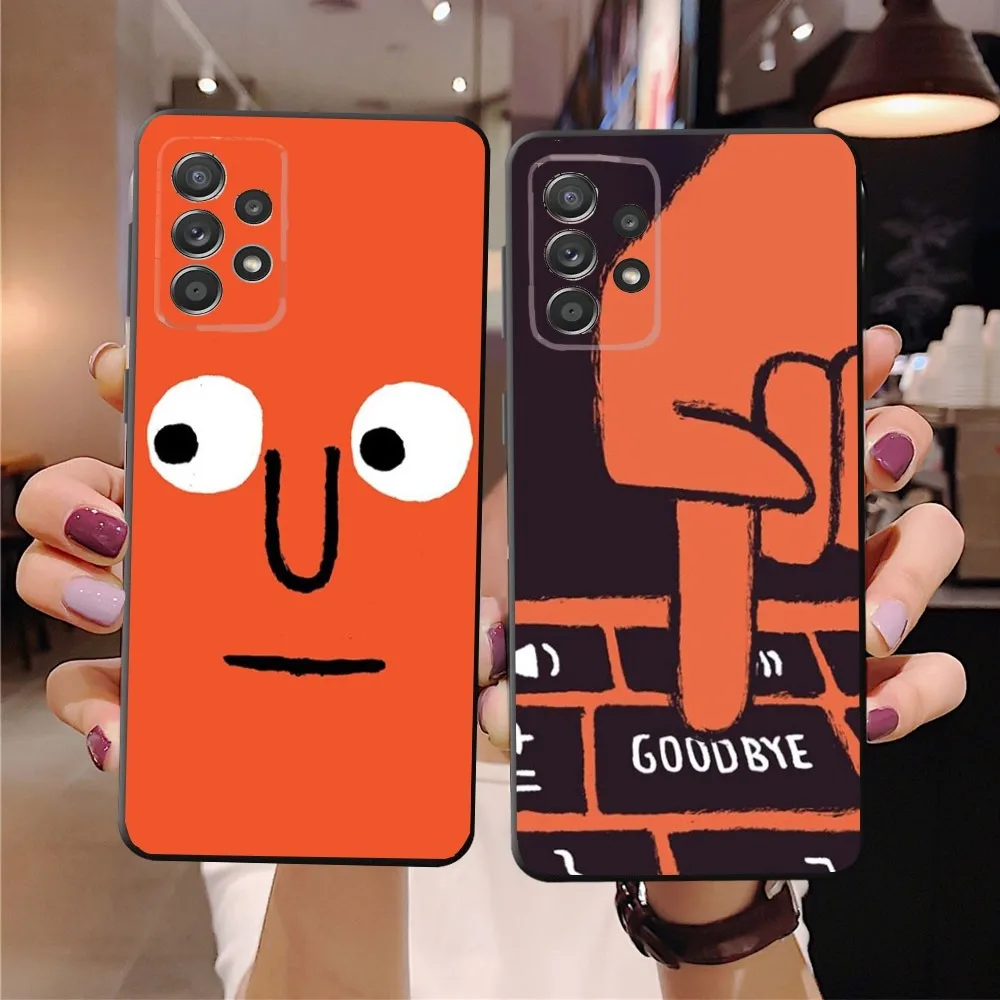 J-Jean Jullien Phone Case For SamsungS24,23,22,21,S20 Ultra Pro 10,S30Plus,S9,20lite Ultra Black Cover