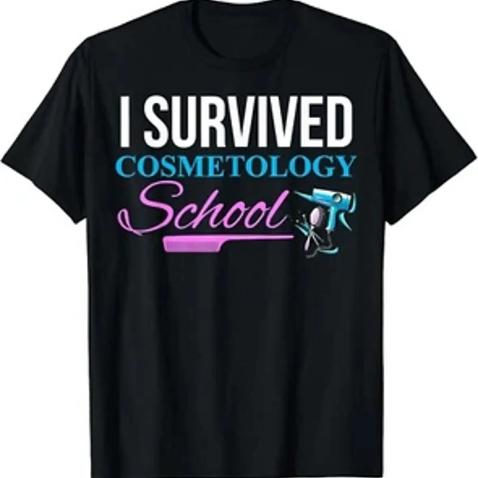 Funny T shirt cosmetics school graduation beautician gift unisex vintage Washed Stretched Stylish Casual Versatile fashion
