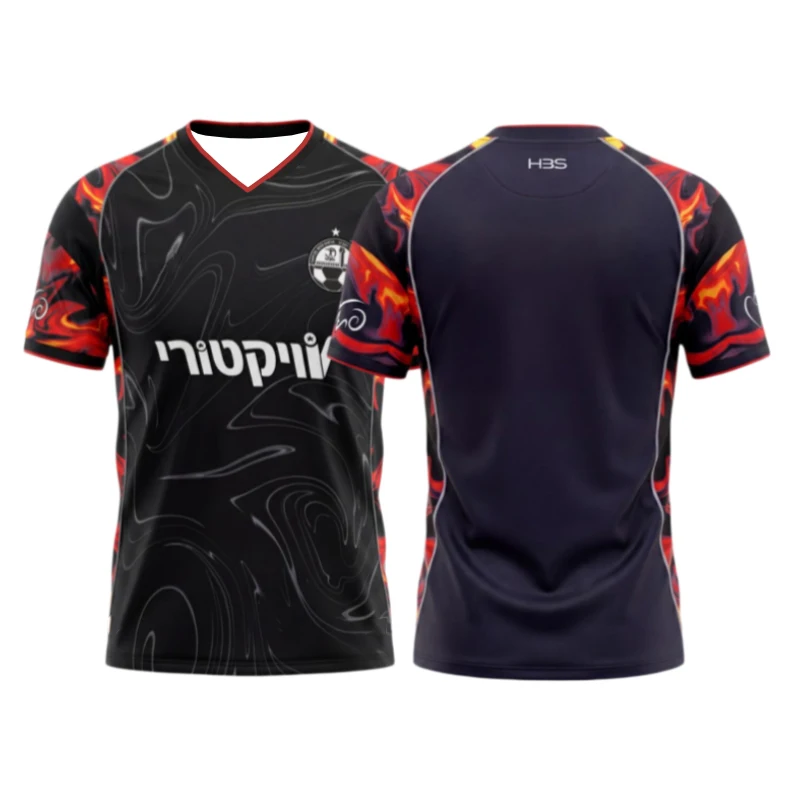 Summer New Hapoel Soccer Jersey, Y2K White Panel Print, Family Matching Fan Uniform, Breathable Sport Shirt for Training Wear