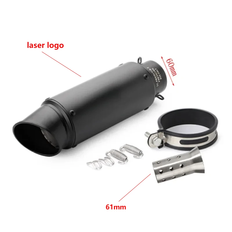 Motorfiets uitlaat inox uitlaat koolstofvezel uitlaat Universele 51/60mm met DB Killer voor z900 R3 R25 MT07 MT09 R1 Z400 Z650
