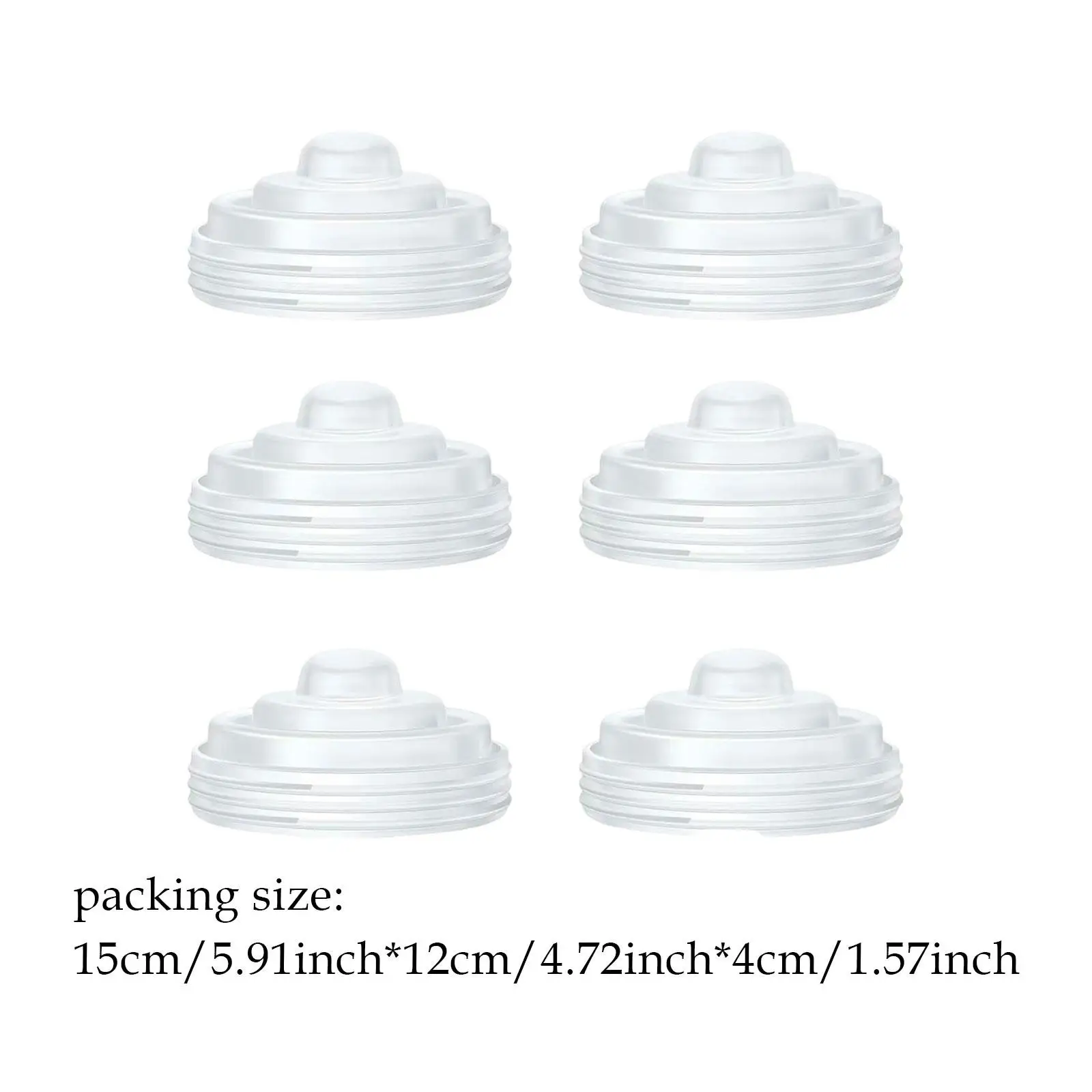 6 قطع من غشاء السيليكون المقاوم للتسرب، واقي التدفق الخلفي سهل التنظيف لملحقات جزء مضخة الثدي القابلة للارتداء M5