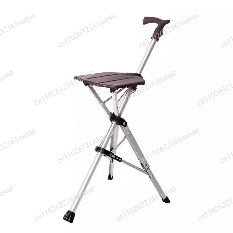 Folding Cane with Seat, Light Non-slip 2 in 1 Walking Stick