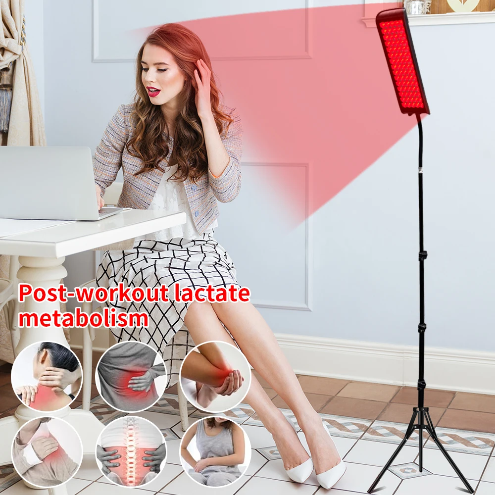 얼굴 및 전신용 적색광 램프 적색광 패널 적외선 장치 조절 가능한 스탠드 660nm & 850nm 가정용 얼굴 및 전신 케어