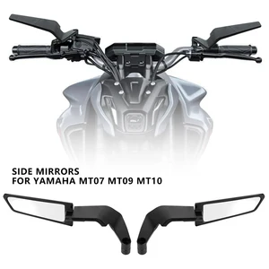 Motocicleta Stealth Winglets Espelhos, Espelho para Girar, Espelhos Ajustáveis para YAMAHA MT 03, 07, 09, R1R3R7, XMAX, KTM, BMW, Acessórios de Motocicleta 12 principais vendas yamaha xt espelhos - №1