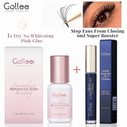 Gollee 1s Fast Dry Glue Lash Bonding Jelly Pink Eyelash Extension Glue Eyelash Adhesive Booster Cuticle Opening Accelerator tool