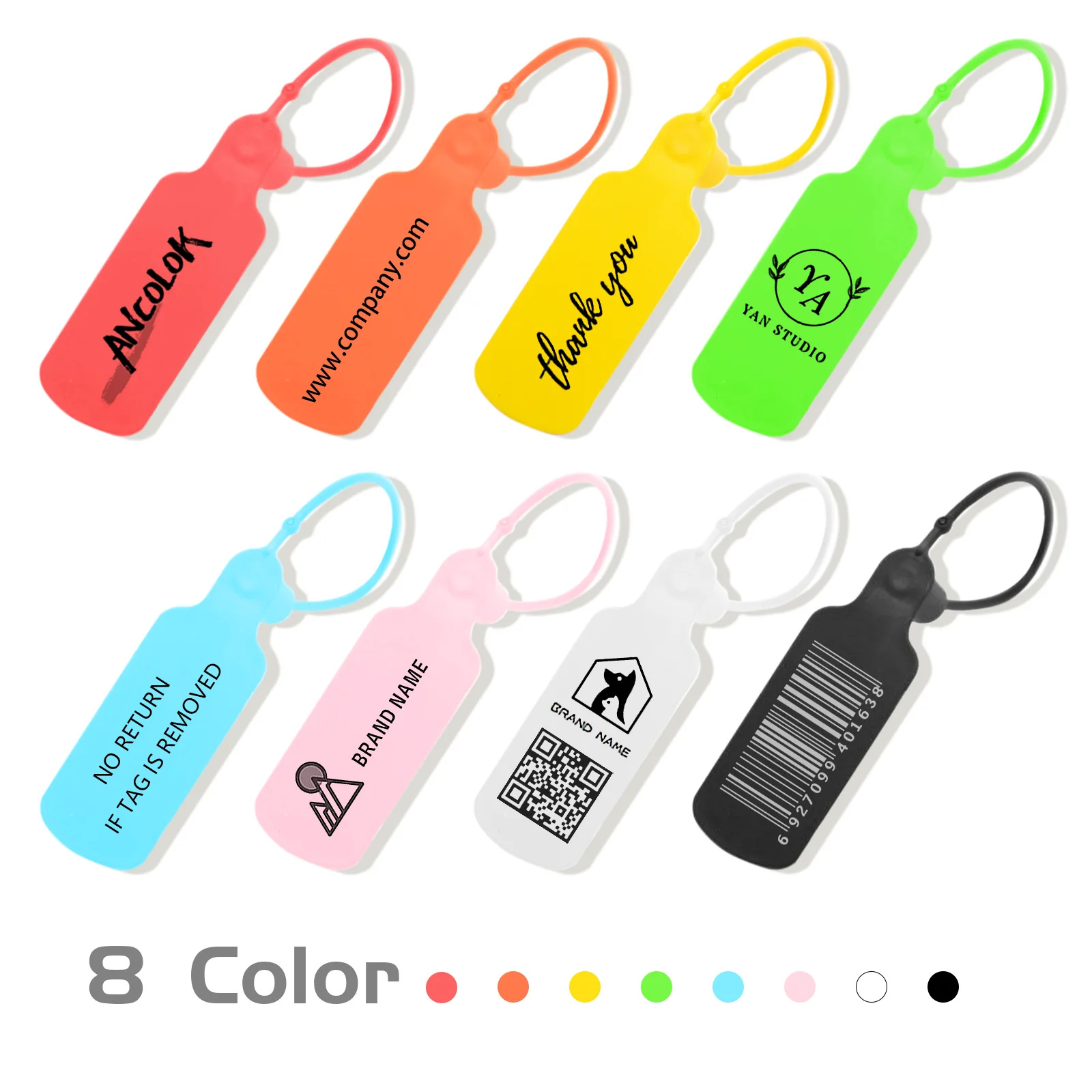 Ancolok 100Pcs Custom Logo Tags Safety of Clothes Shoes Bags Personalized Hang Tags Handmade Products Labels Luxury Goods Tags