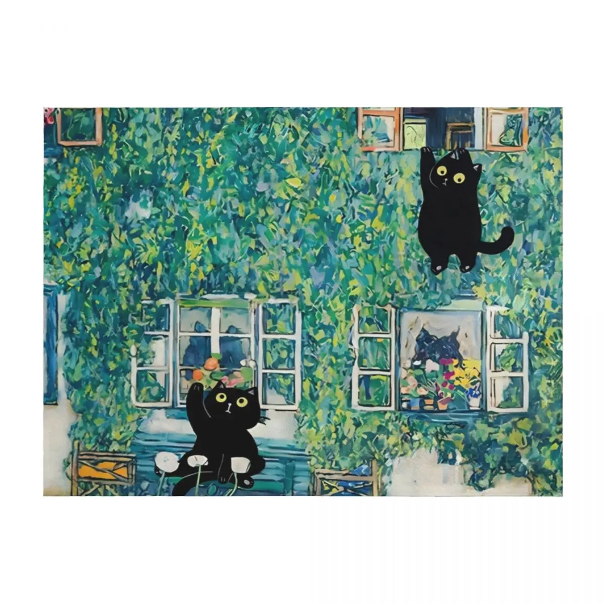 

Gustav Klimt Cat Forester's House Throw Blanket Hairy Sofas Bed Thermals For Travel Blankets