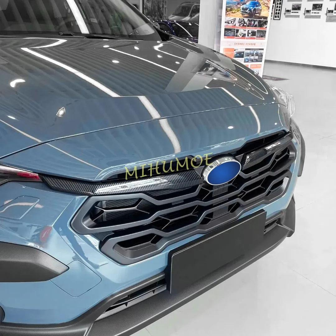 Carbon Fiber Air-Inlet Grille Grill Trims Strips For Subaru Crosstrek 2024 2025 Accessories