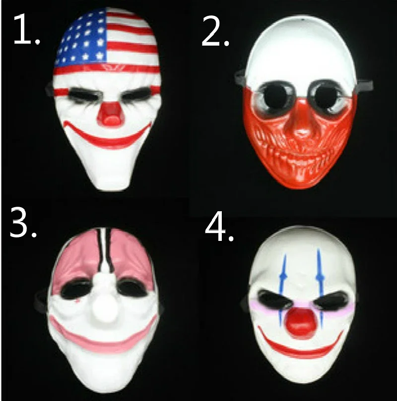 

Clown Masks Masquerade Party Scary Clowns Masque Payday 2 Halloween Horrible Mask Graffiti Mask Anime Mask Movie Cosplay