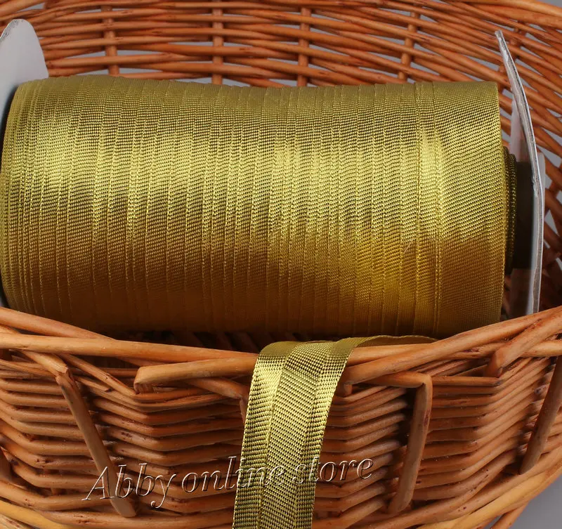 72yds Golden Metallic Bias Tape, 15mm For DIY Sewing Material, Dressmaking, Garment Accessory.