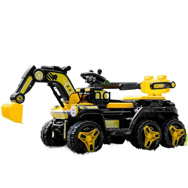 CX Children's Excavator Toy Seated Toy Girl and Boy Remote Control Electric Excavator Seated Toy