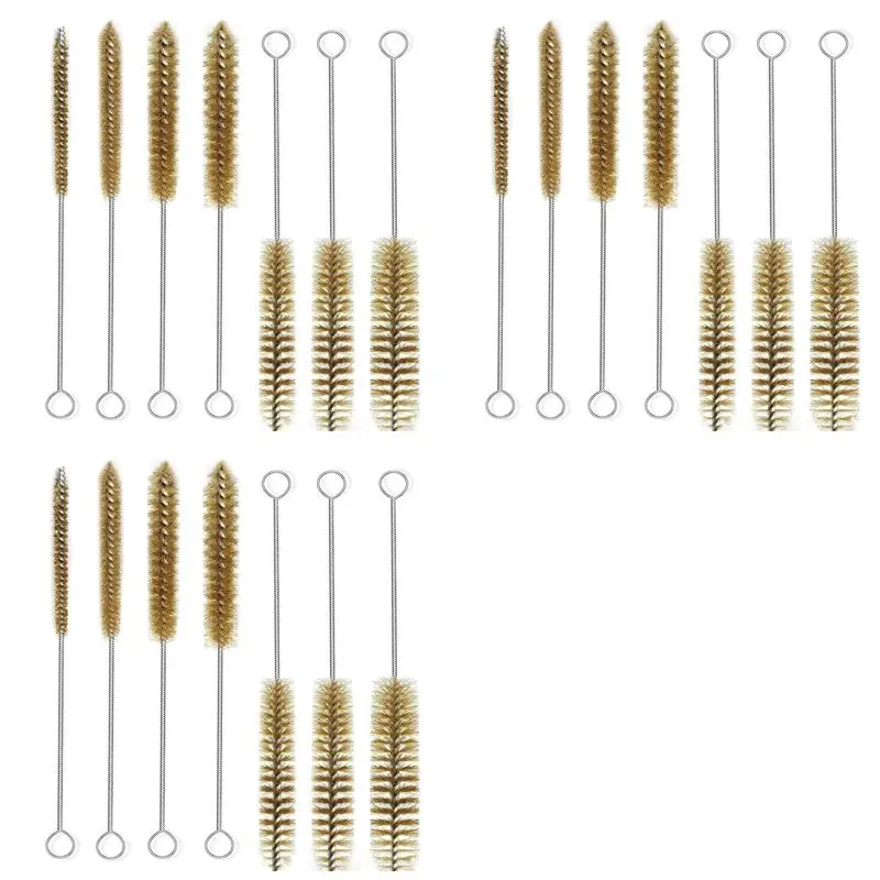 

AA51 21Pcs Brass Wire Tube Brushes Bottle Brush Set,Wire Brushes For Cleaning,Wire Pipe Cleaner Bore Brush Cleaning