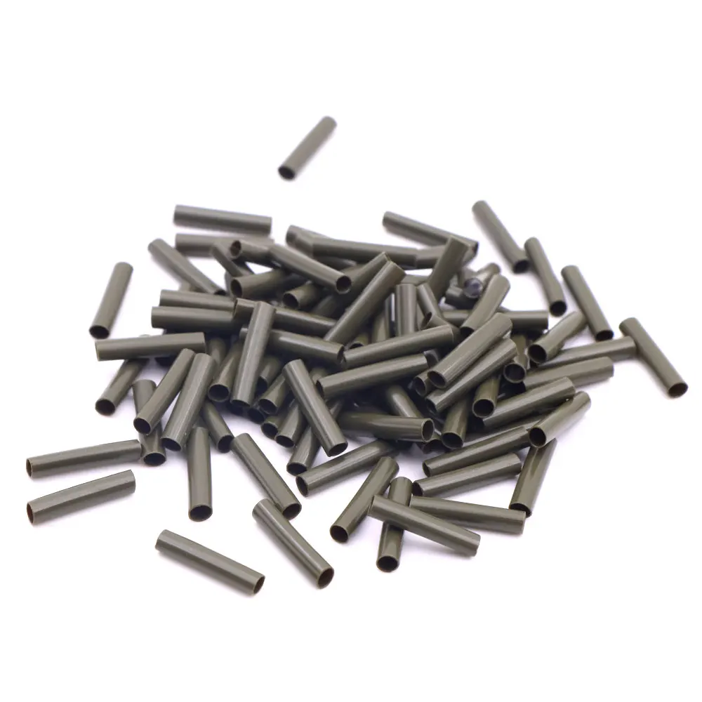 100pcs Carp Accessories Fishing Hook Kicker Aligner  Heat Shrinking Tube Hook Line Angle Sleeve For Fishing Rig Terminal Tackle
