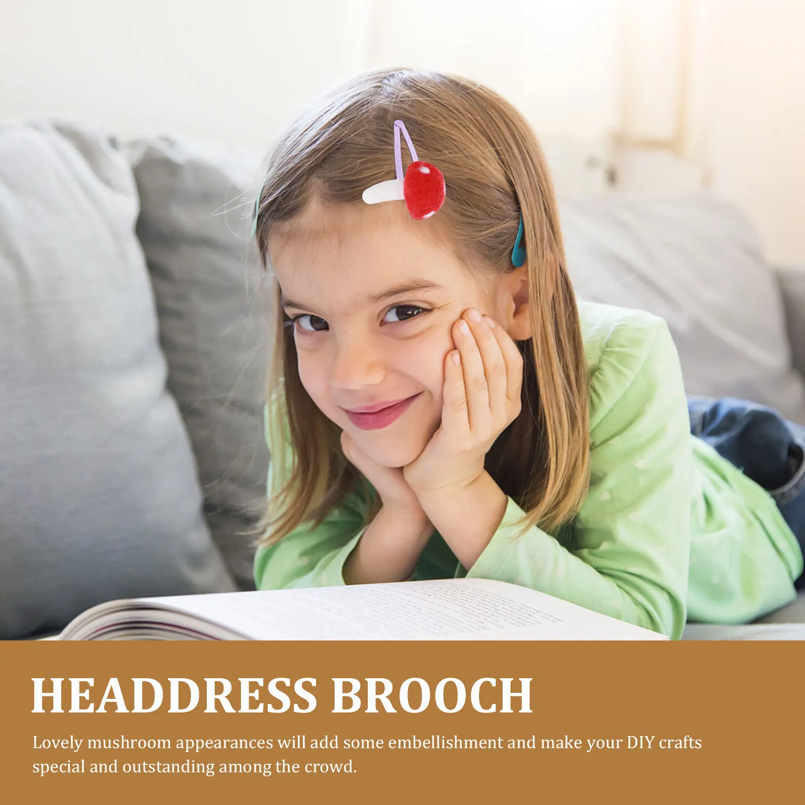 

10pcs Wool Felt Ornament Diy Craft Material Decorative Small Mushroom For Home Decor Craft Making Mini Mushroom Prop Wool Felt