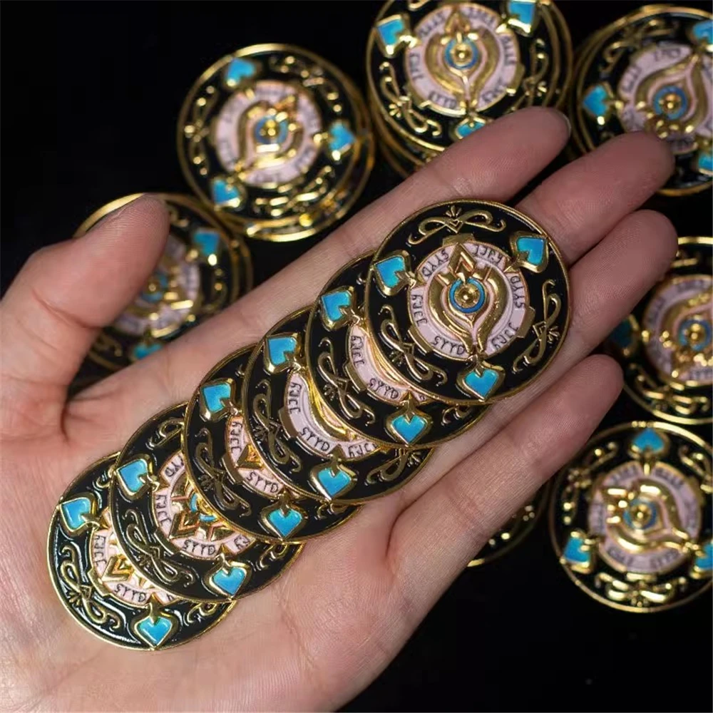 เกม Honkai Star Rail Aventurine Kakavasha คอสเพลย์เครื่องแต่งกายเหรียญโลหะโลหะผสมชิปเหรียญอุปกรณ์เสริม Props