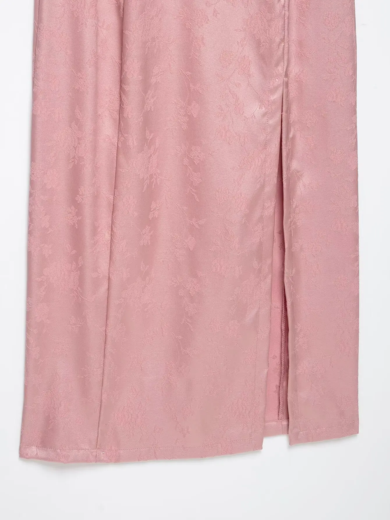 TFMLN Neues Elegantes Langes Kleid für Damen, Neckholder, Schlüsselloch-Ausschnitt, Ärmellos, Hoher Schlitz, Modisches Midi-Bodycon-Kleid für Damen – Detail 5