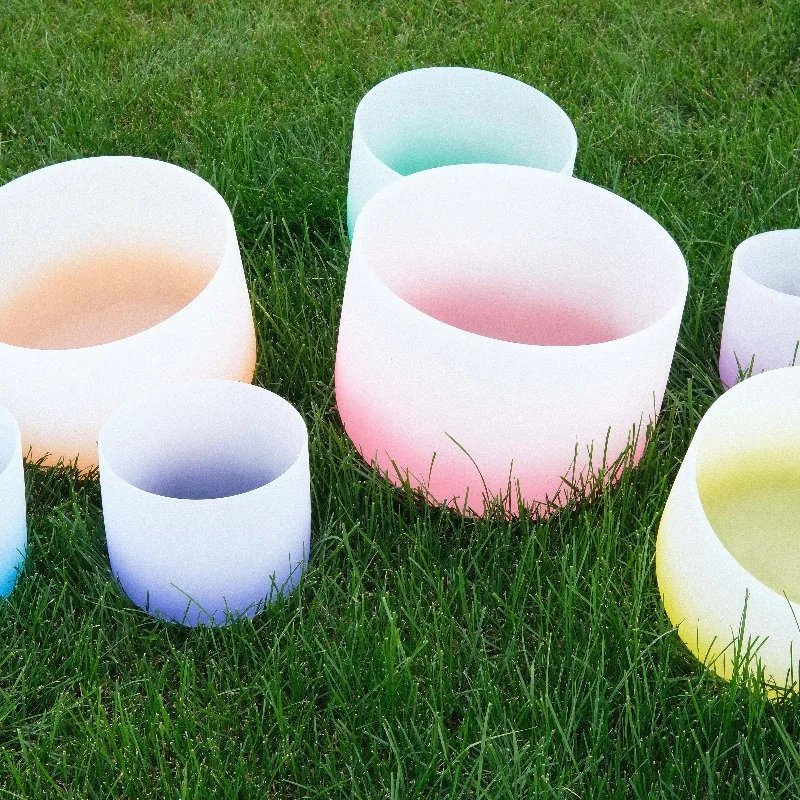 Professional Gradient Crystal Healing Singing Bowl, 432Hz Grade A Tuned Standard Sound Crystal Sound Bowl