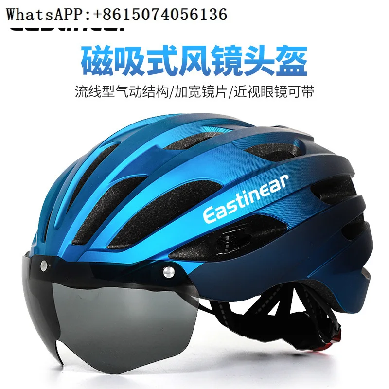 

New lightweight and comfortable road and mountain cycling helmet with integrated windshields for cycling helmets