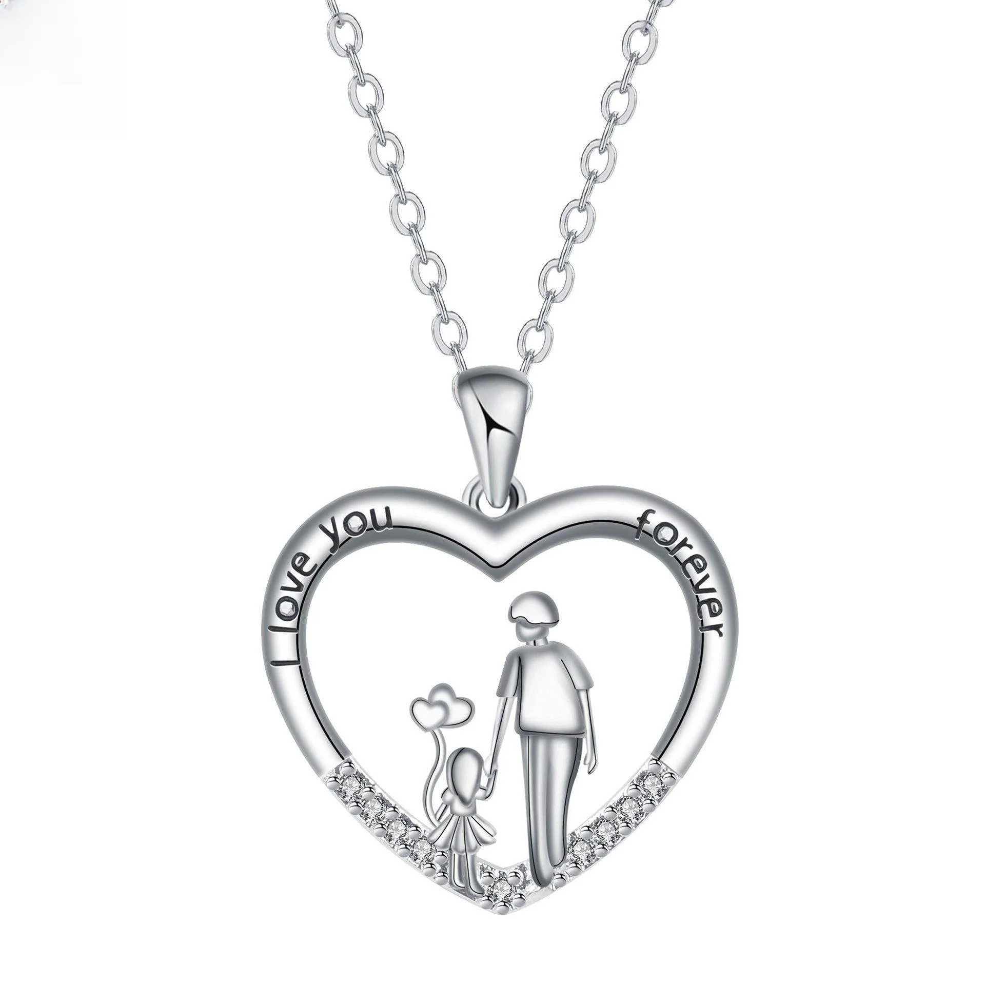 

Кулон-сердце для отца и дочери, ожерелье, мультяшный крестик, цепочка для свитера, элитный аксессуар, осенний сезон, китайский стиль...