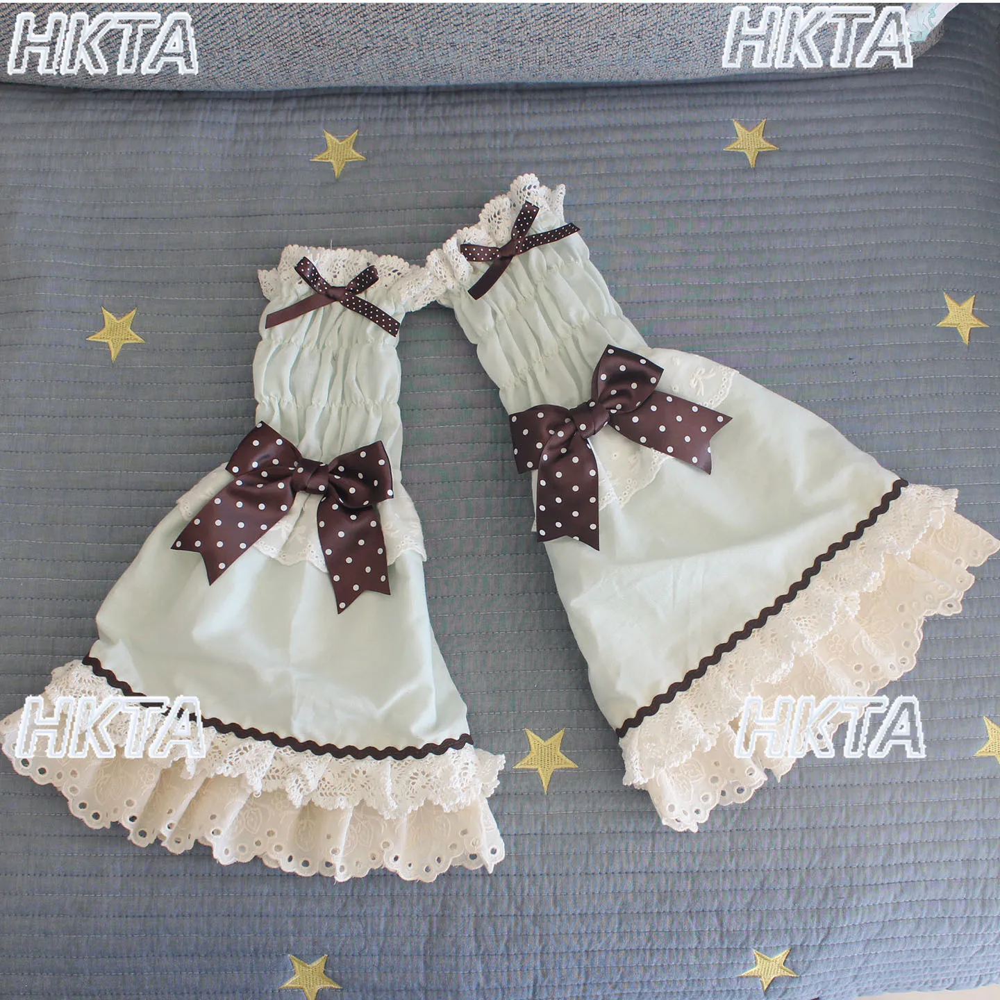 Japanese Retro Cute Polka Dot Bow Lace Ruffle Cake Lolita Hand Sleeve Girl Sweet Cool Kawaii Versatile Apparel Accessories Women