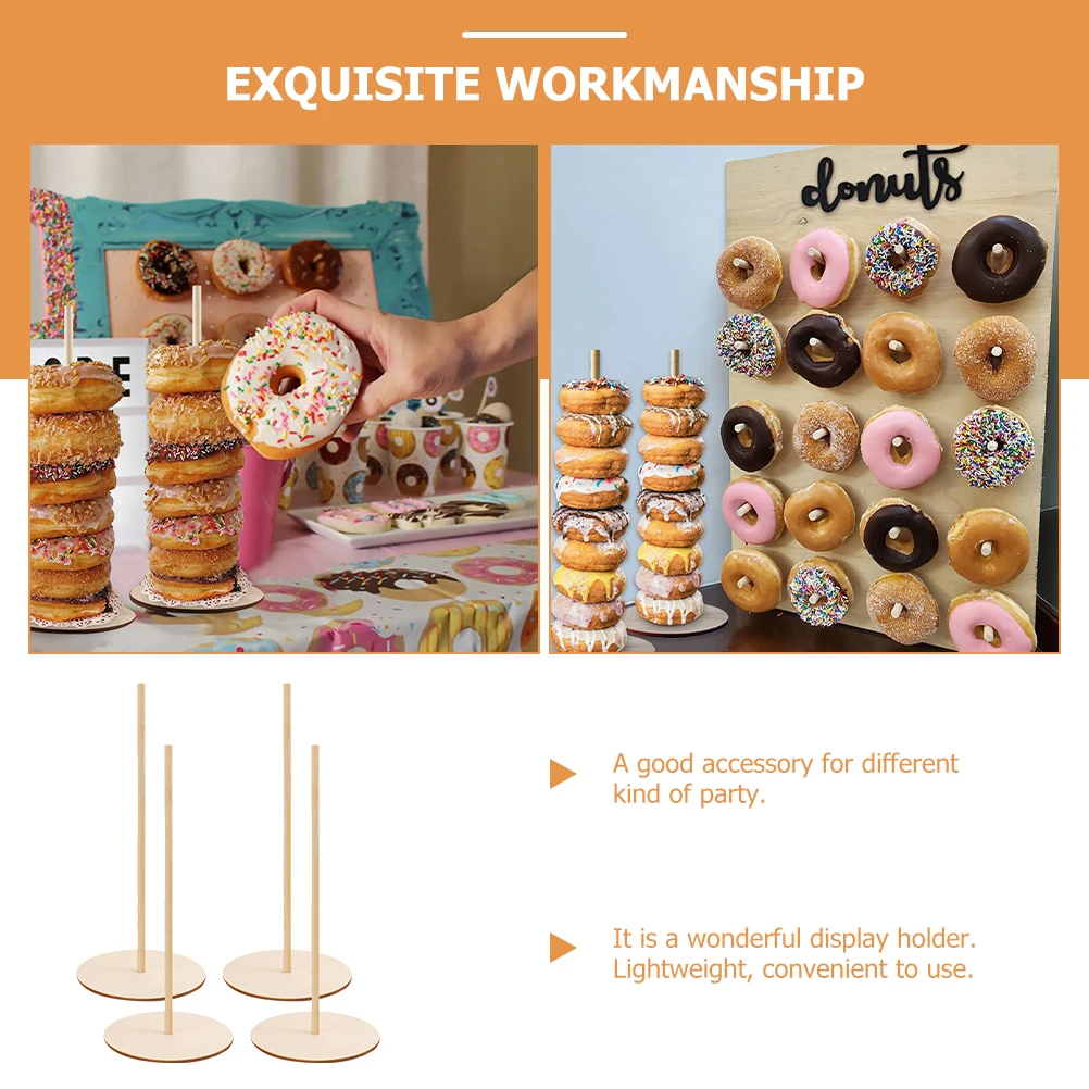 

4 Pcs Dessert Donut Display Stand Baby Wedding Decor Treat Stands Table