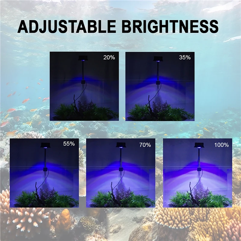 30W Aquarium Fish Tank Sea Water Saltwater Marine Coral Reef LED and Plant Light 3-Speed Timing Brightness Adjustable Tank Lamp - view 2