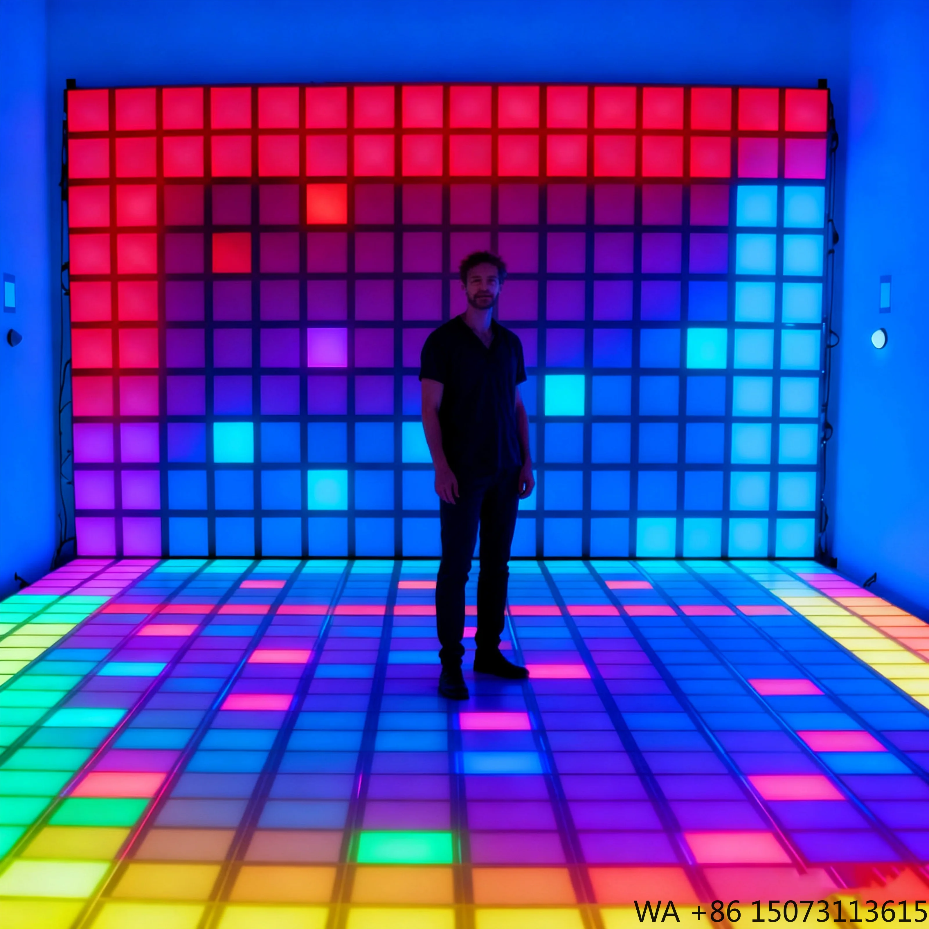 

Активный светодиодный танцевальный пол 30x30 см для интерактивных игр, качественные прожекторы для использования в отелях и на мероприятиях