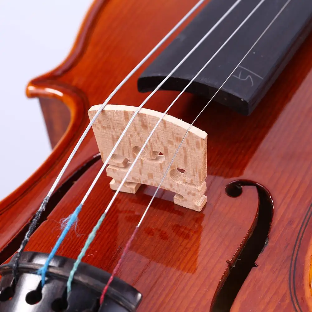 10Pcs Wood Violin Bridge Maple Violin Code Musical Instrument Accessories (4/4)
