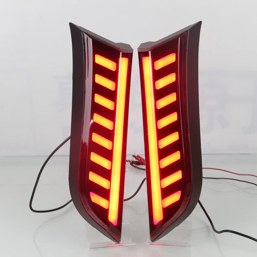July King Car Rear Pillar Brake Light compatible for Jeep Compass 2017-2021, LED Brake Lights + Night Running Warning Lights DRL